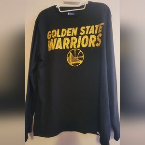 NBA Golden State Warriors Long Sleeve Shirt, Men, Medium
